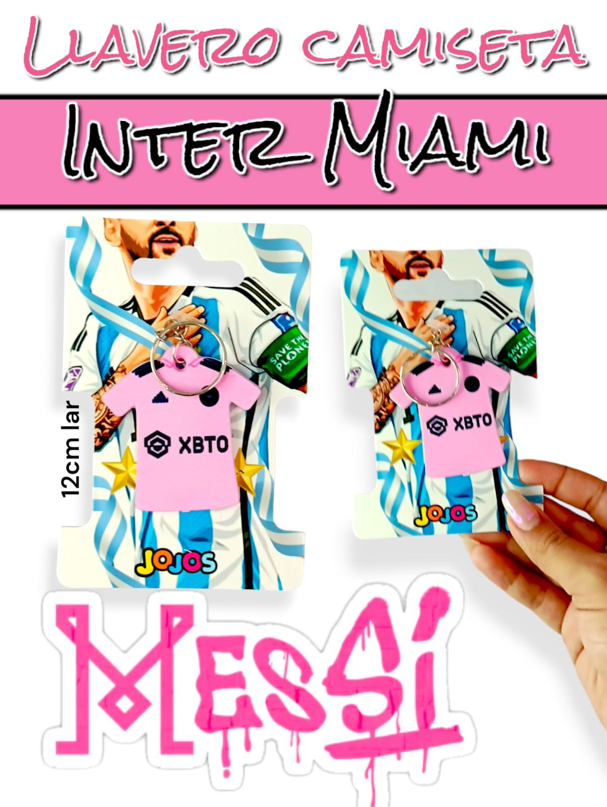 Llavero Camiseta Inter Miami Messi en Carton Exhibidor 